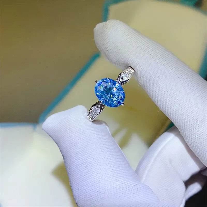 2 Carat Moissanite 925 Sterling Silver Ring - ELY VESSA LLC