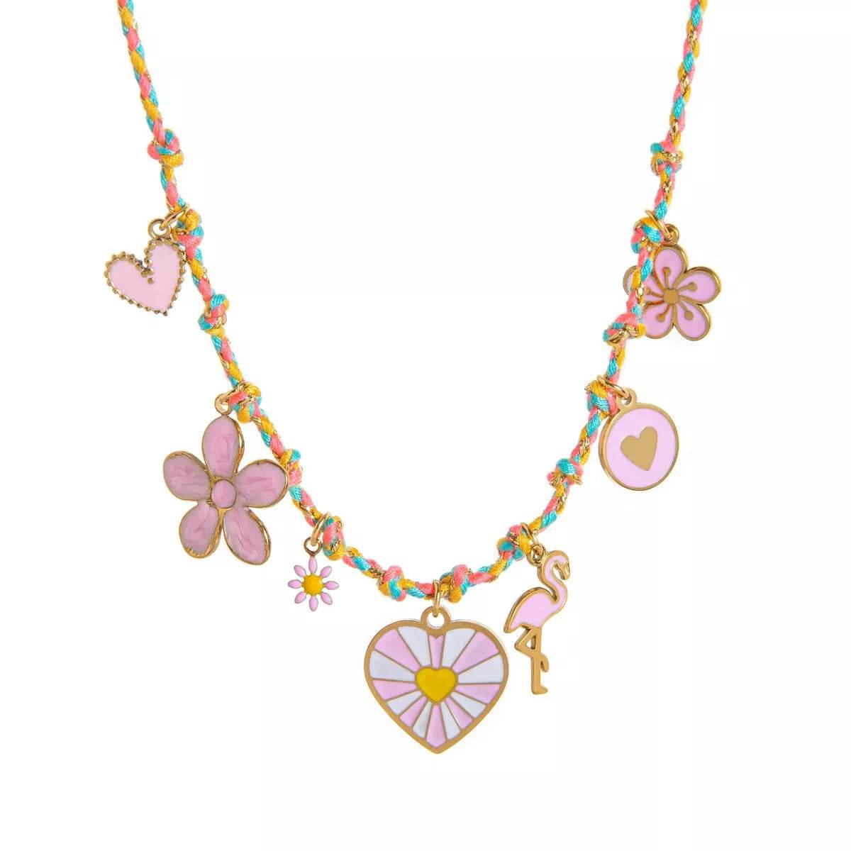 18K Gold-Plated Stainless Steel Charm Necklace - ELY VESSA LLC