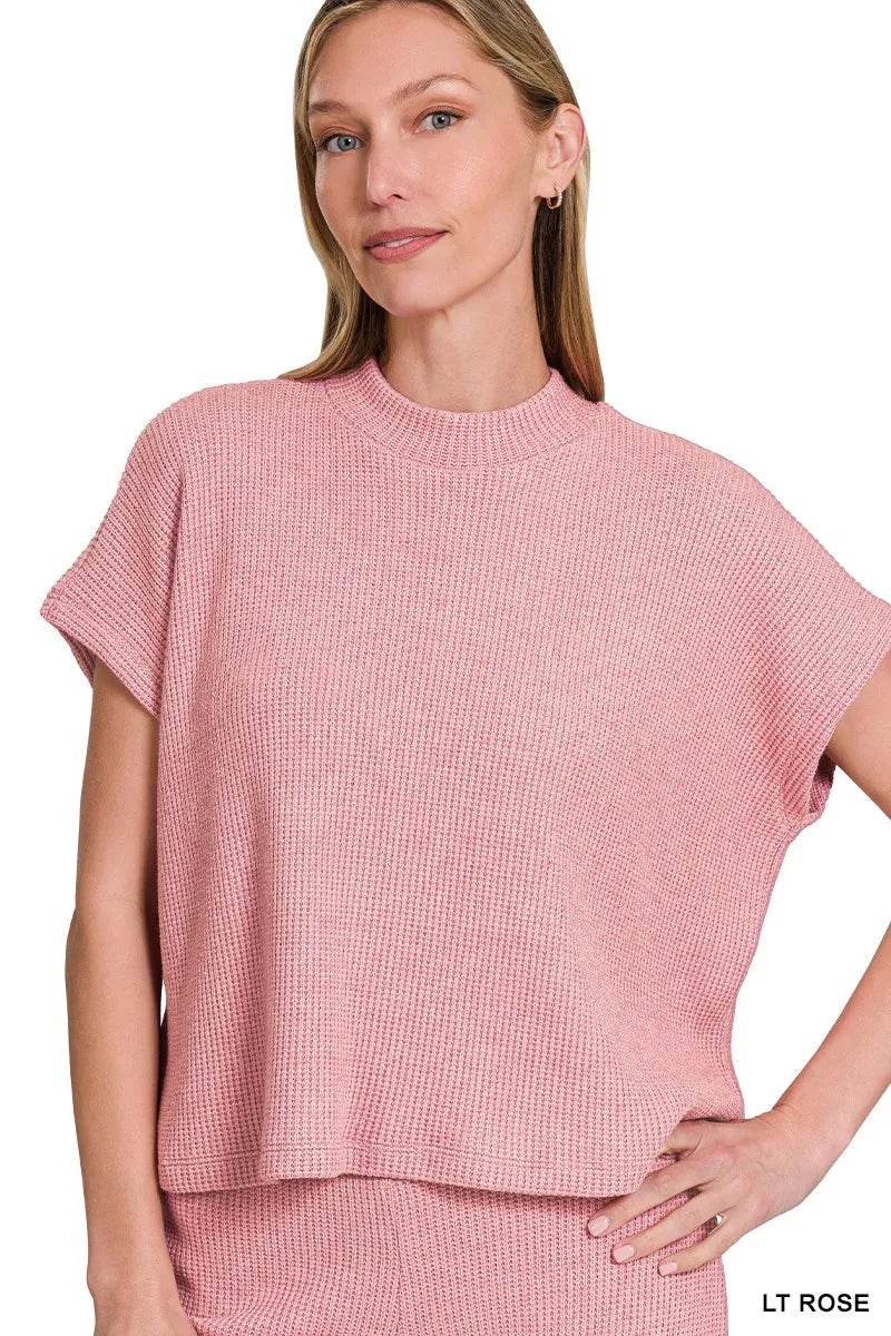 Zenana Sweater Boxy Top & Long Pants Set - ELY VESSA LLC