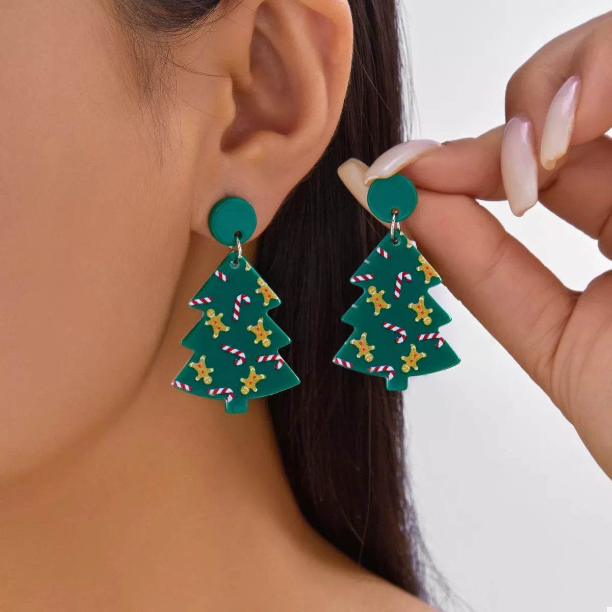 Christmas Tree Drop Earrings - ELY VESSA LLC