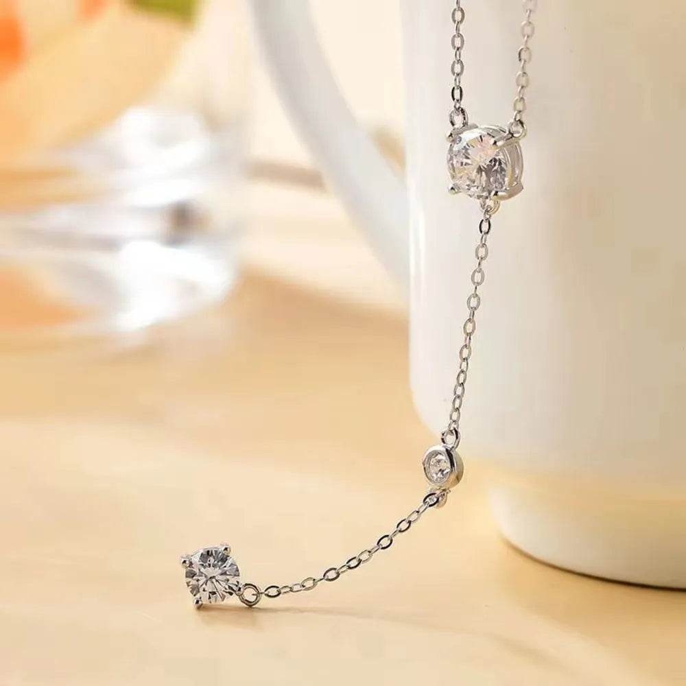 1.5 Carat Moissanite 925 Sterling Silver Necklace - ELY VESSA LLC