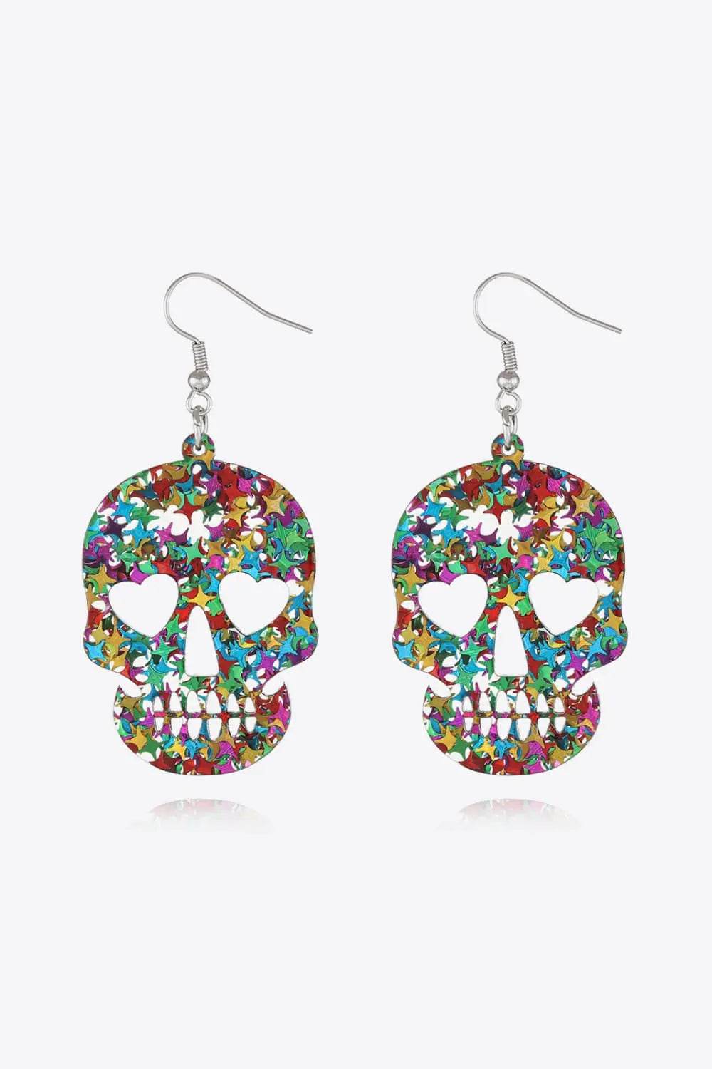 Acrylic Skull Drop Earrings - ELY VESSA LLC