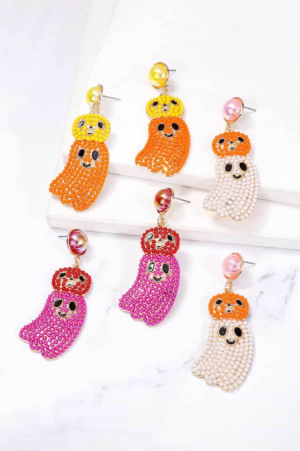 Halloween Ghost Shape Dangle Earrings - ELY VESSA LLC