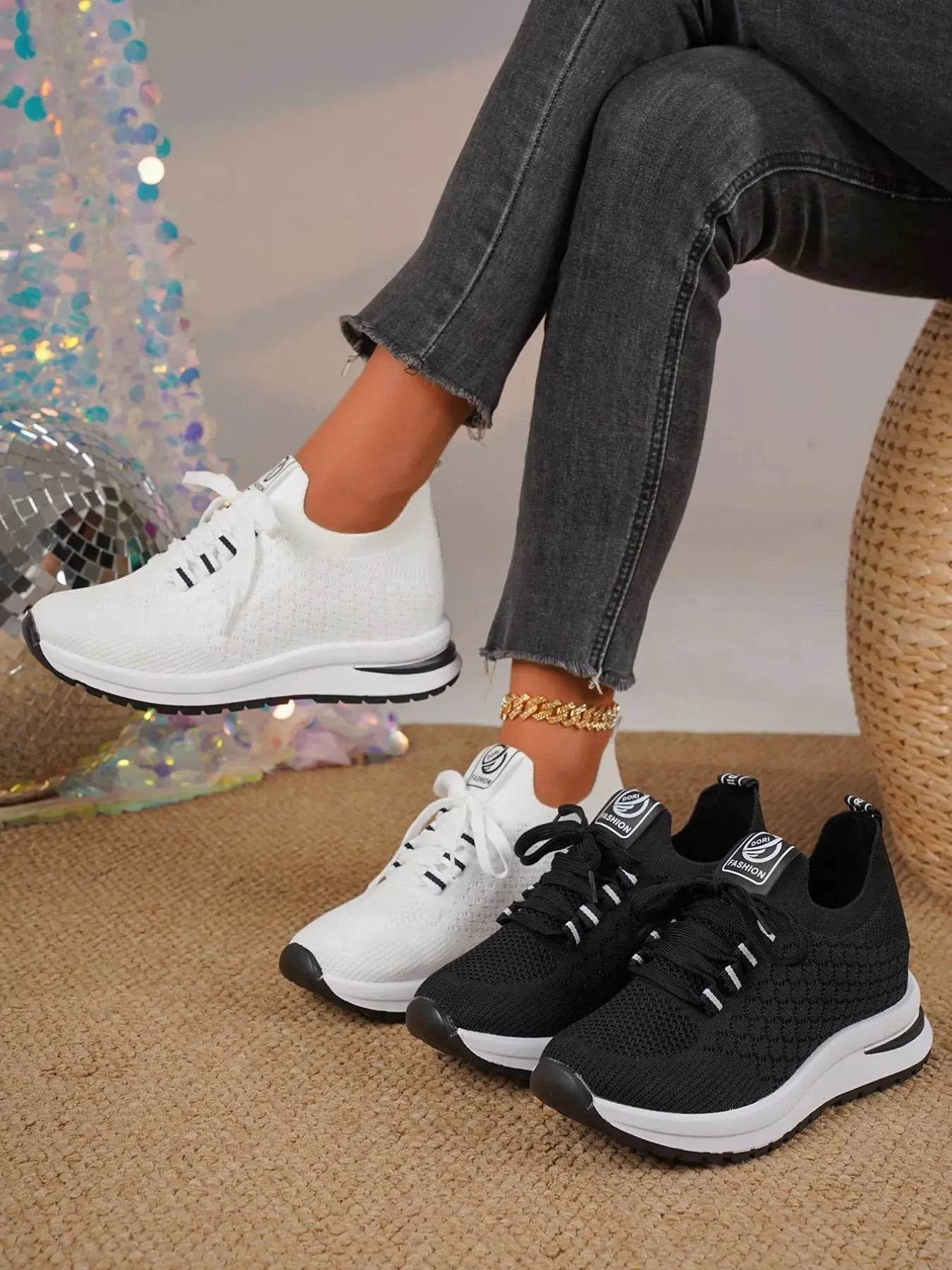 Lace Up Platform Athletic - ELY VESSA LLC
