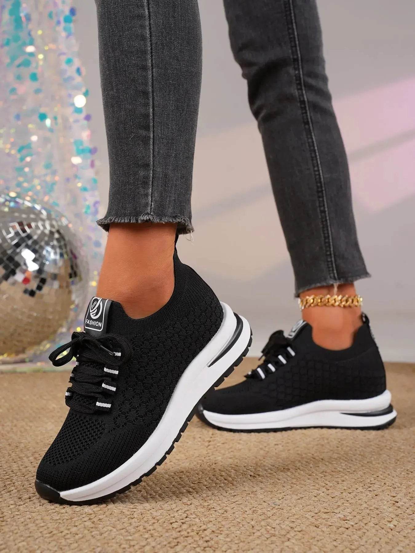 Lace Up Platform Athletic - ELY VESSA LLC