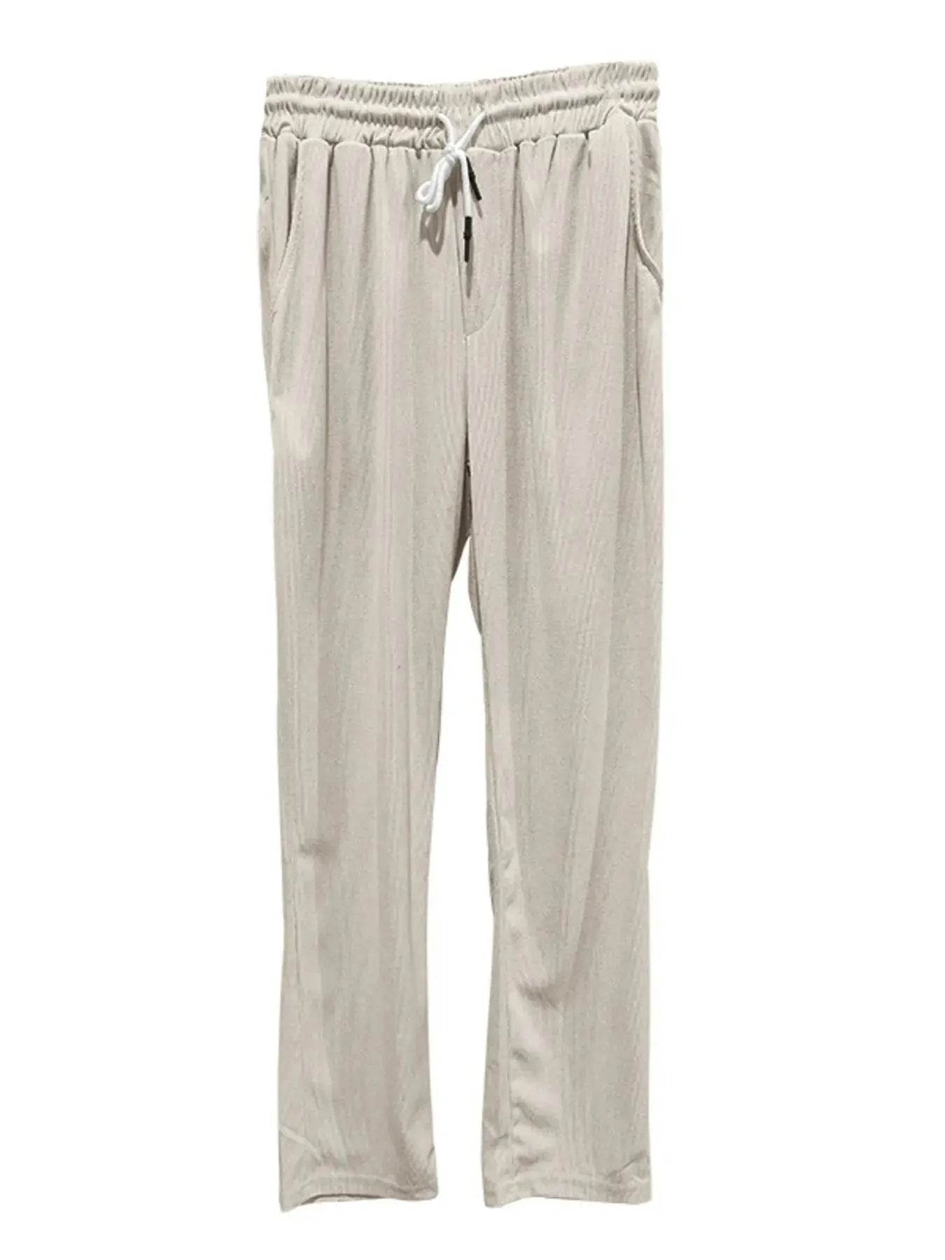 Men's Full Size Quarter Zip Short Sleeve Polo and Pants Set Plus Size - ELY VESSA LLC