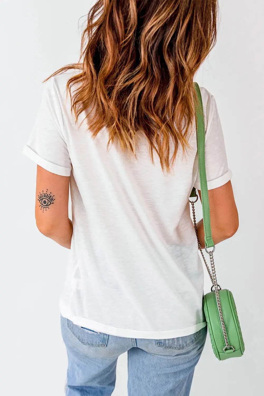 Pumpkin Graphic Round Neck Short Sleeve T-Shirt - ELY VESSA LLC