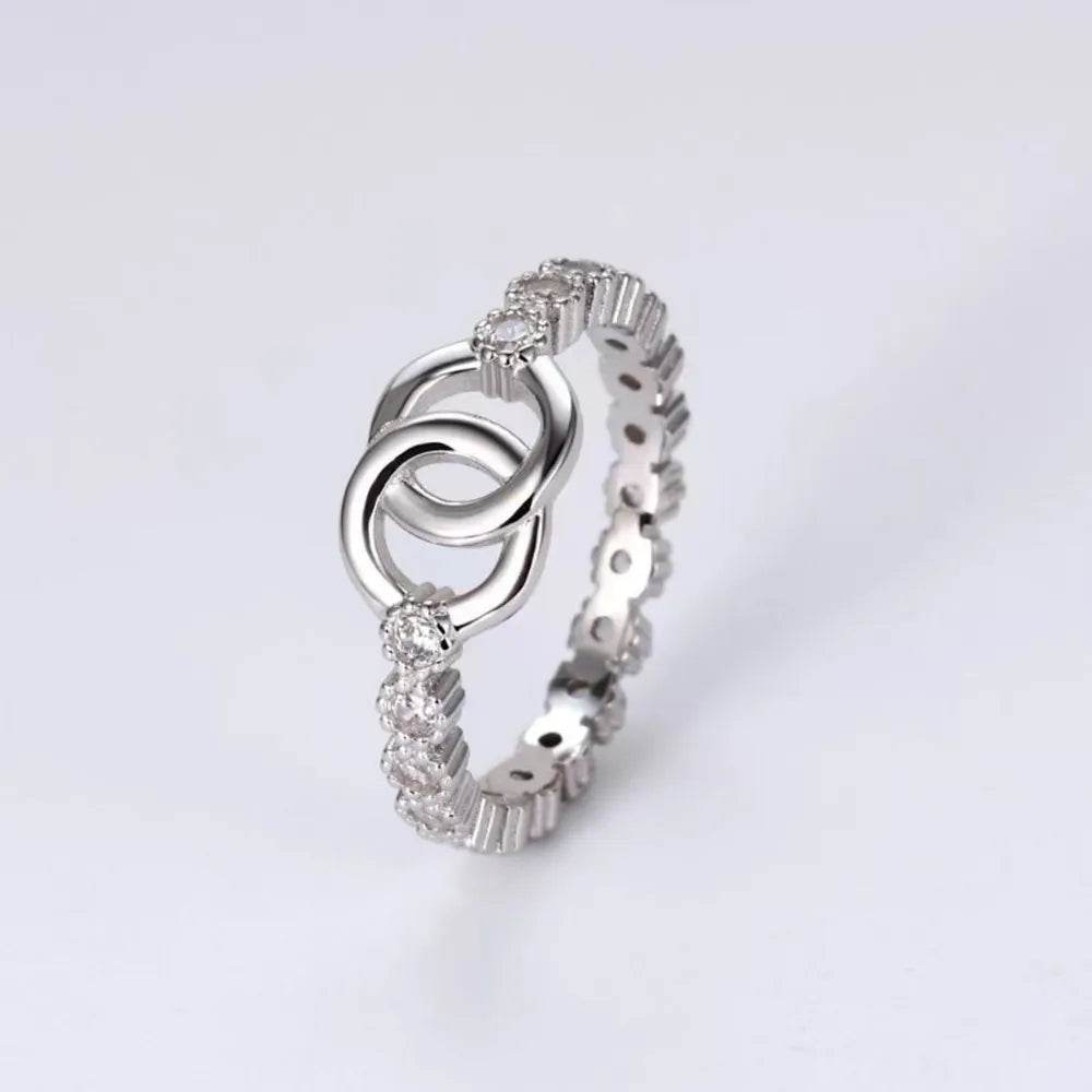 925 Sterling Silver Zircon Ring - ELY VESSA LLC