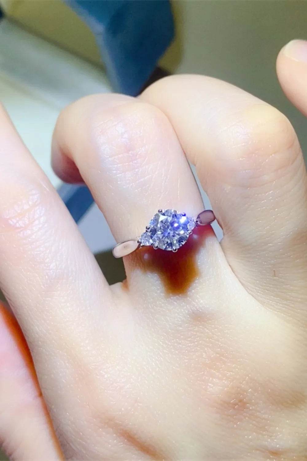 2 Carat Moissanite 925 Sterling Silver Ring - ELY VESSA LLC