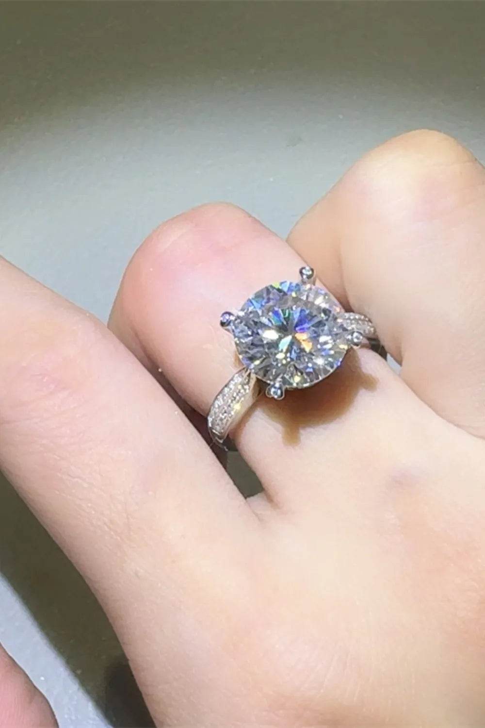 5 Carat Moissanite 925 Sterling Silver Ring - ELY VESSA LLC