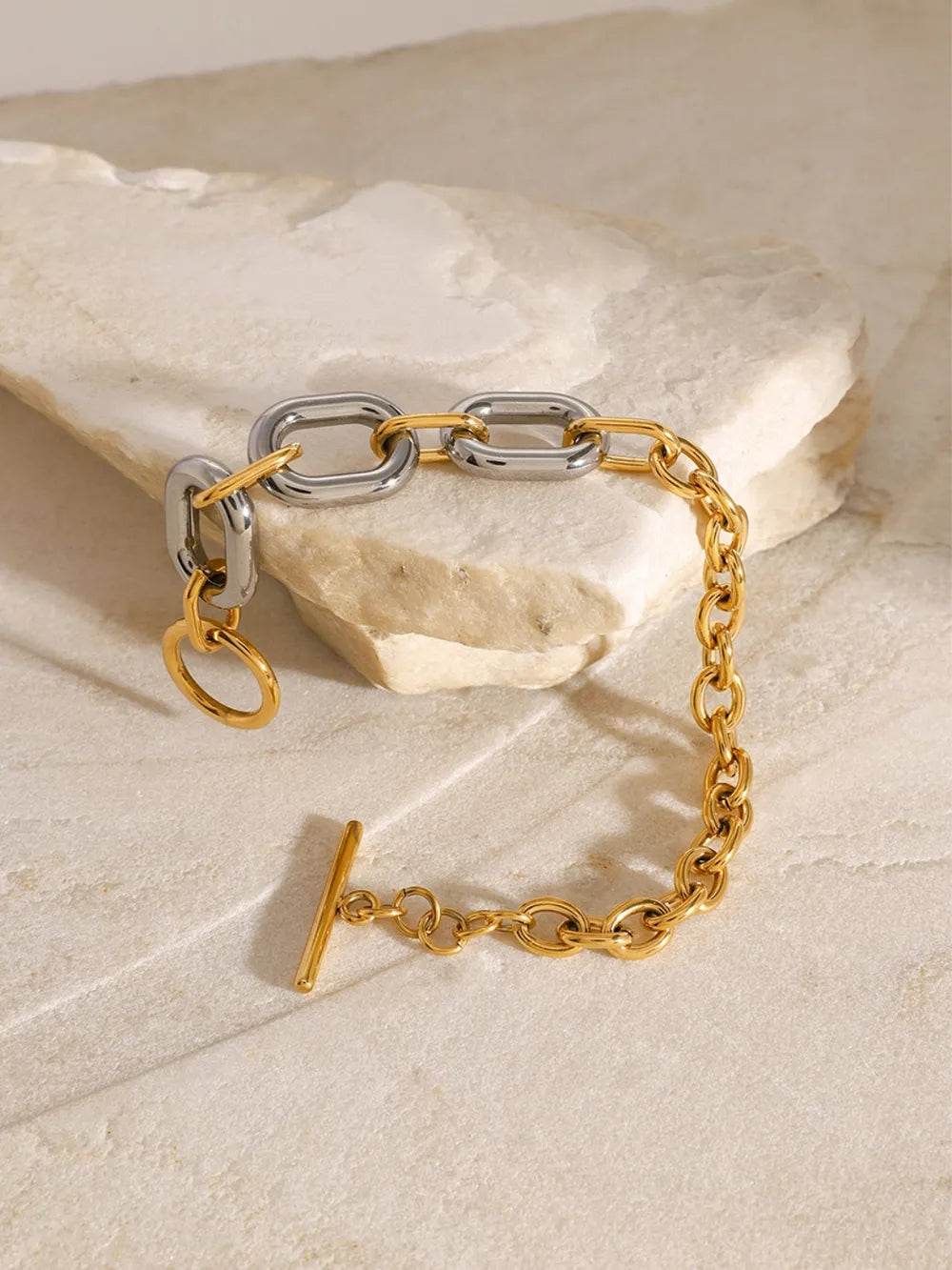 18K Gold-Plated Stainless Steel Chain Bracelet - ELY VESSA LLC