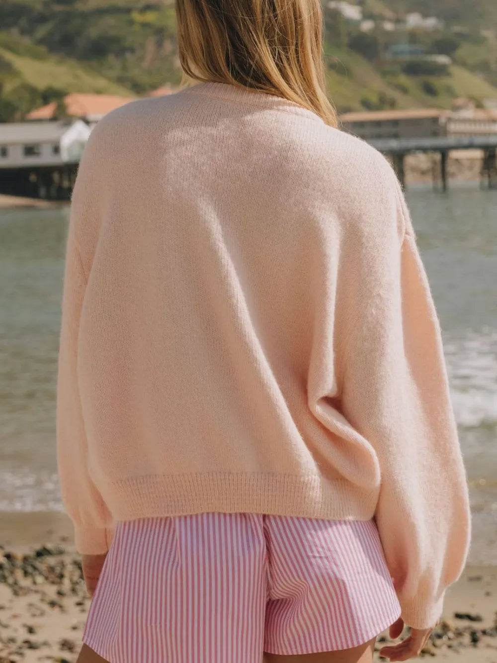 Button Down Long Sleeve Cardigan - ELY VESSA LLC