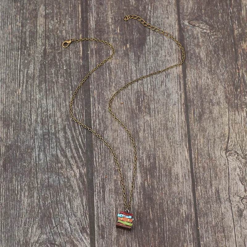 Alloy Books Pendant Necklace - ELY VESSA LLC