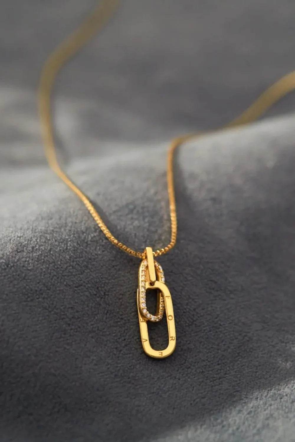 925 Sterling Silver Inland Zircon Necklace - ELY VESSA LLC