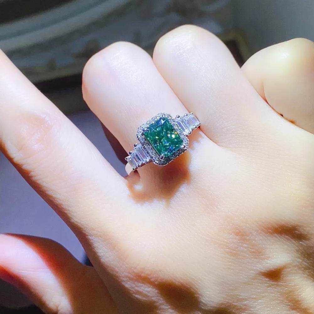 2 Carat Moissanite 925 Sterling Silver Ring - ELY VESSA LLC
