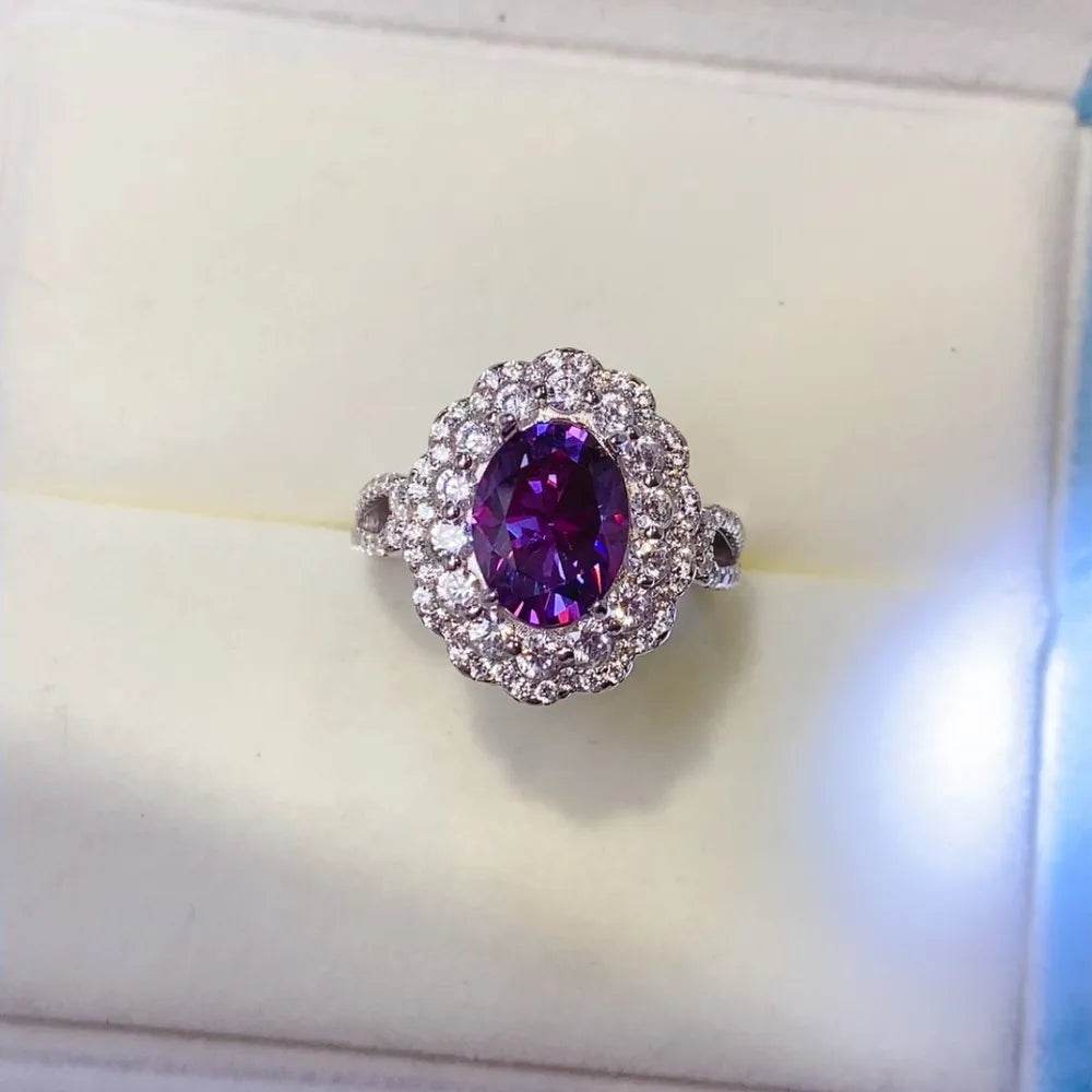 2 Carat Moissanite 925 Sterling Silver Ring - ELY VESSA LLC