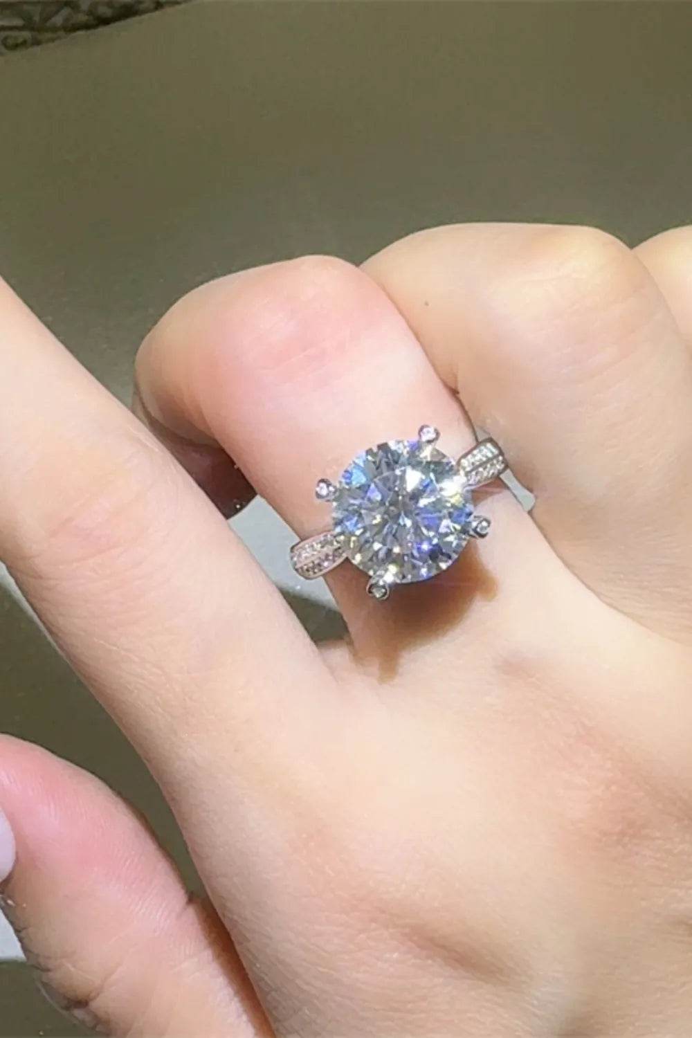 5 Carat Moissanite 925 Sterling Silver Ring - ELY VESSA LLC