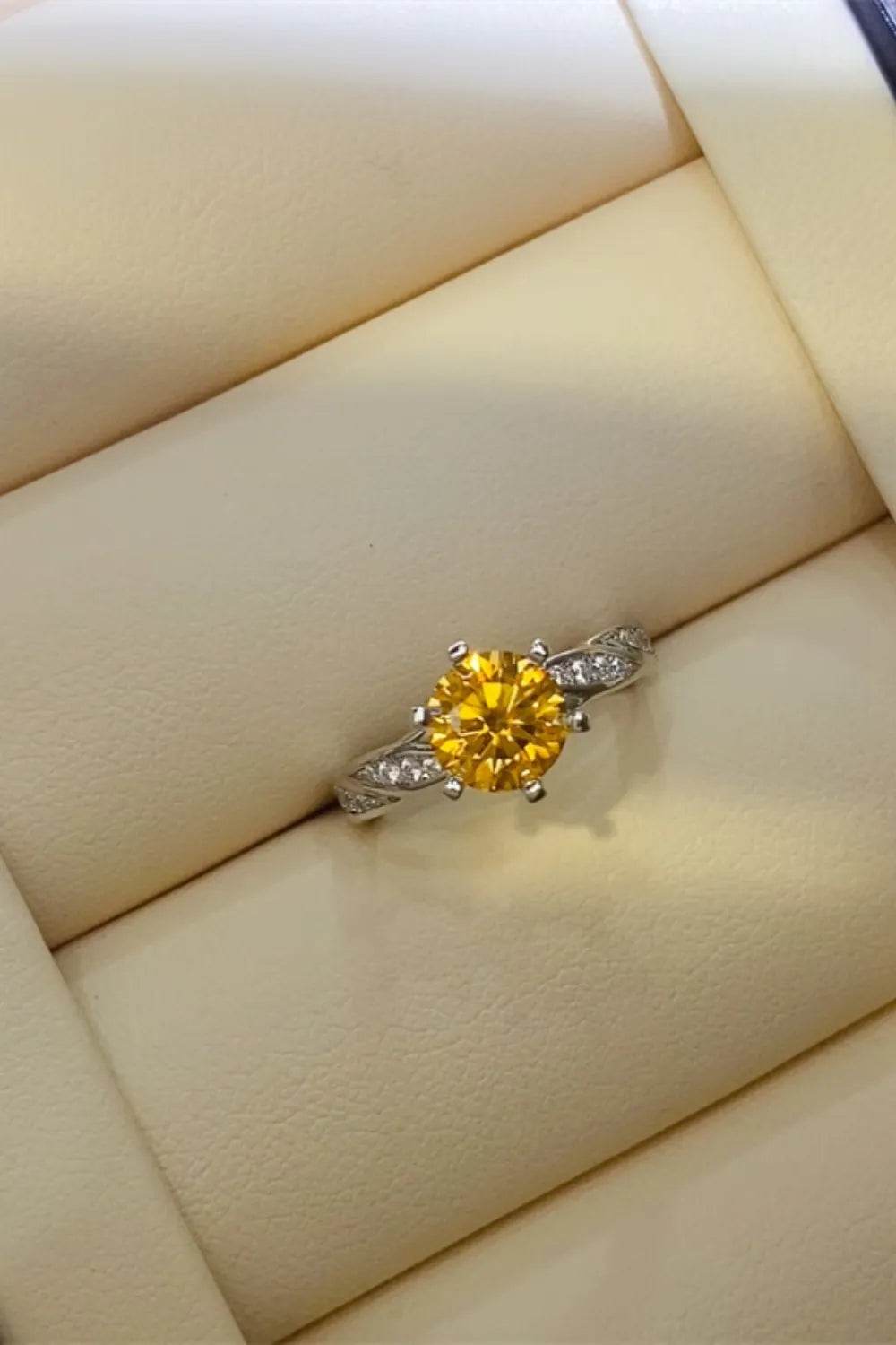 2 Carat Moissanite 925 Sterling Silver Ring - ELY VESSA LLC