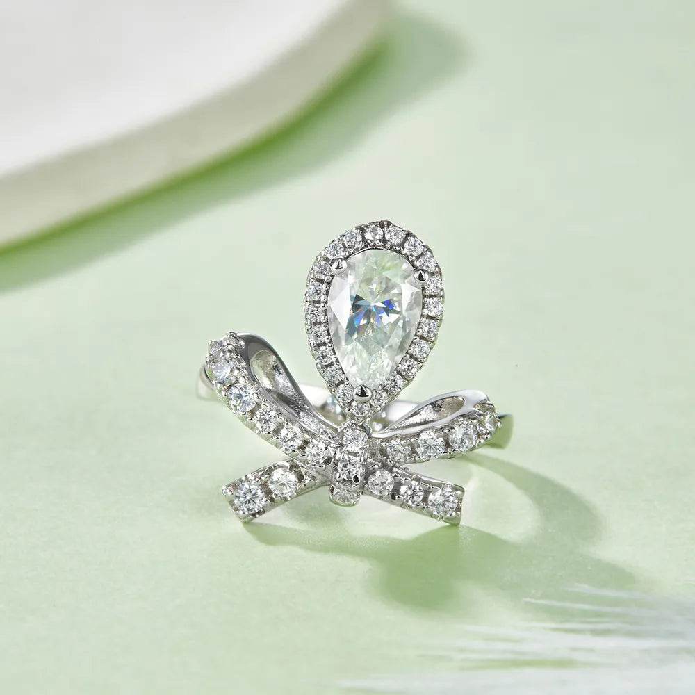 1 Carat Moissanite Zircon 925 Sterling Silver Ring - ELY VESSA LLC