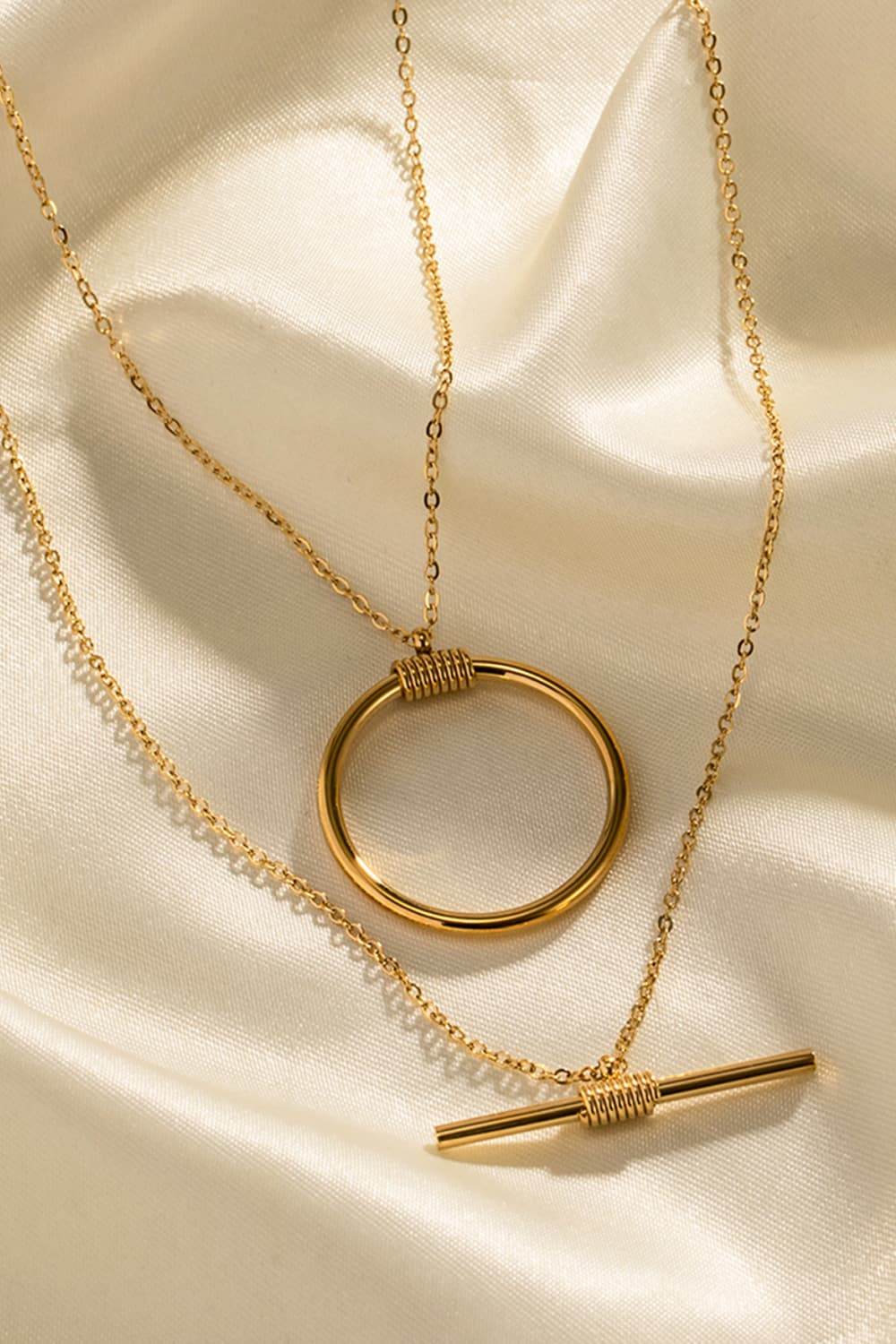 Double-Layered Stainless Steel Necklace - ELY VESSA LLC