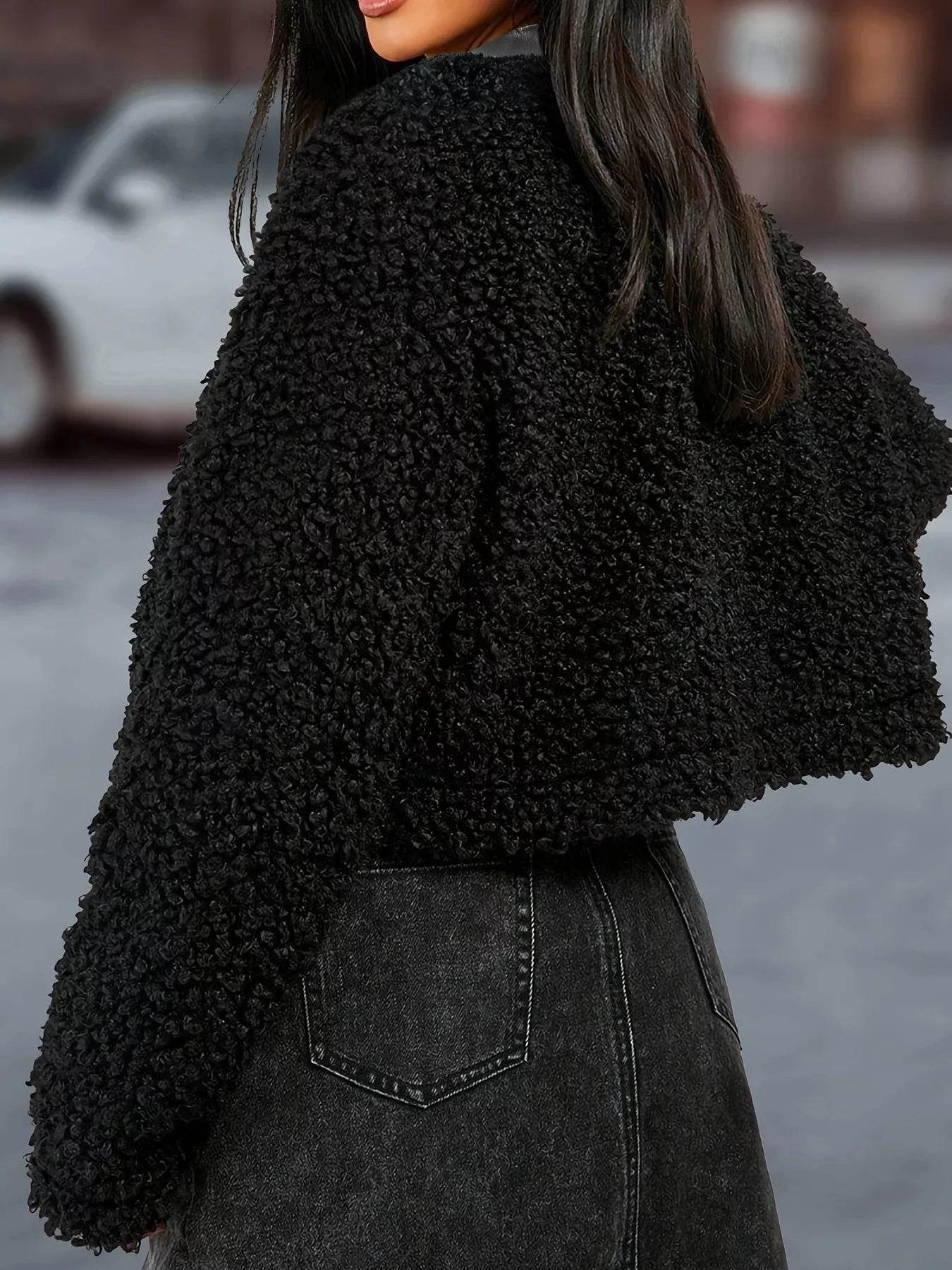 Teddy Bear Button Up Jacket - ELY VESSA LLC