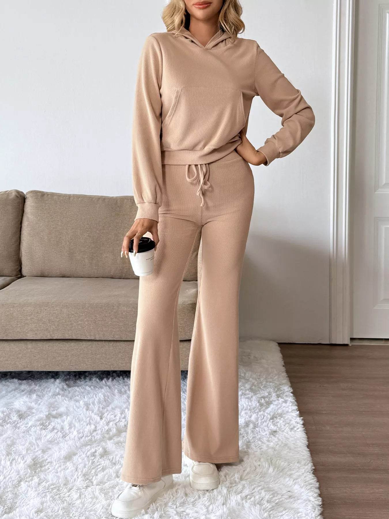Long Sleeve Hoodie and Pants Set - ELY VESSA LLC