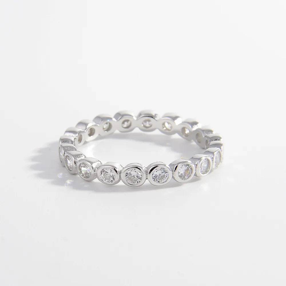 925 Sterling Silver Zircon Ring - ELY VESSA LLC
