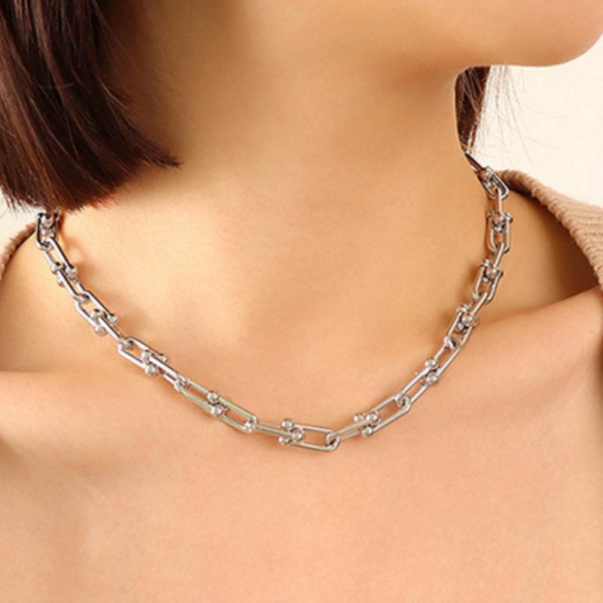 Chunky Chain Titanium Steel Necklace - ELY VESSA LLC