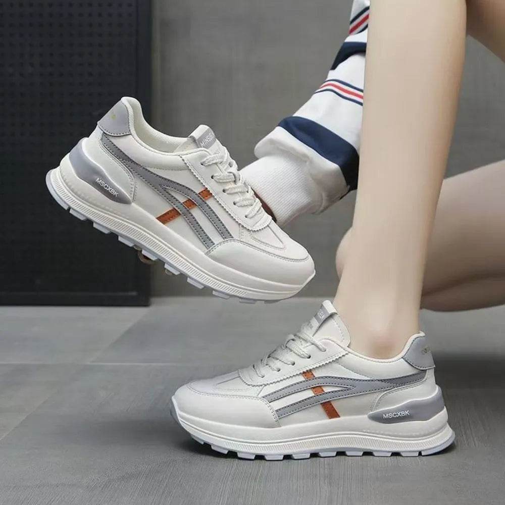 Round Toe Lace-Up Athletic - ELY VESSA LLC