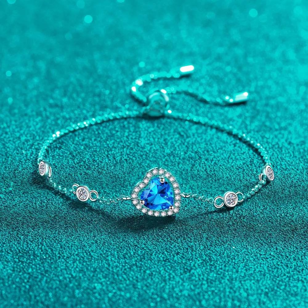 1 Carat Moissanite 925 Sterling Silver Bracelet - ELY VESSA LLC