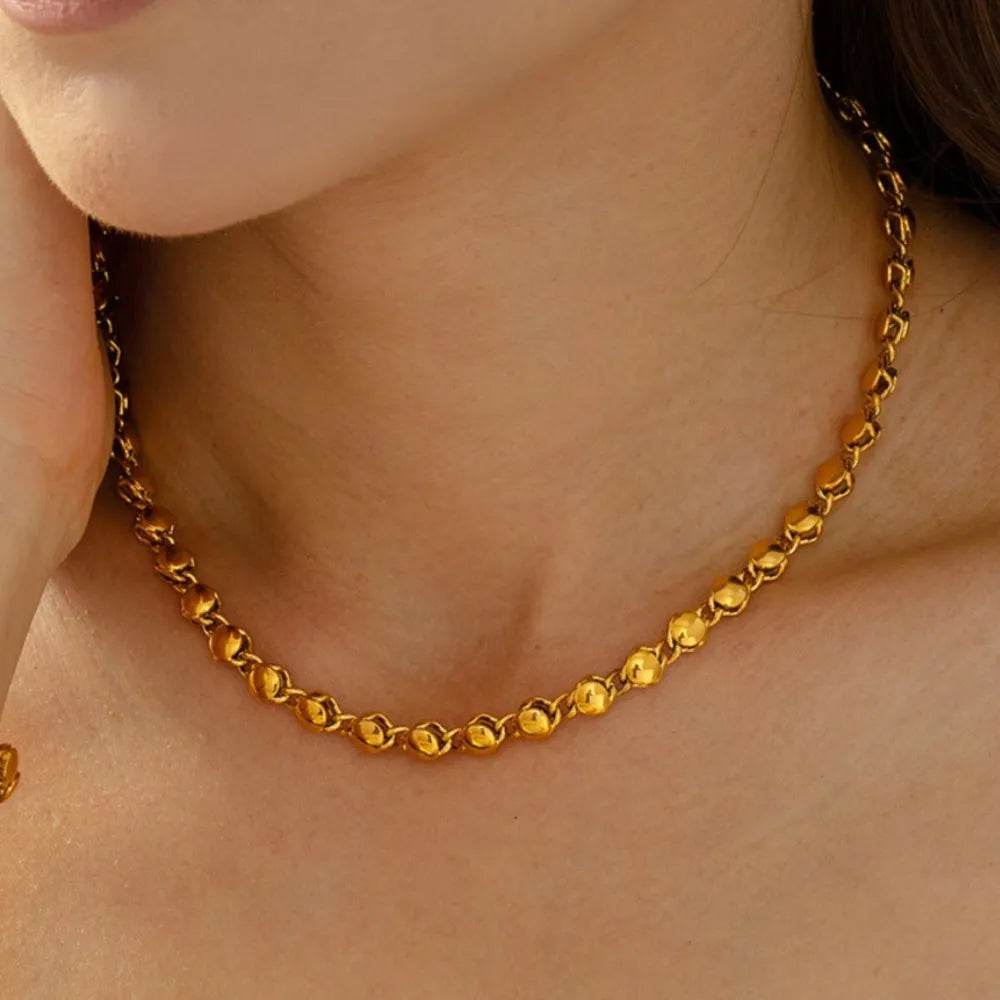 18K Gold-Plated Copper Necklace - ELY VESSA LLC