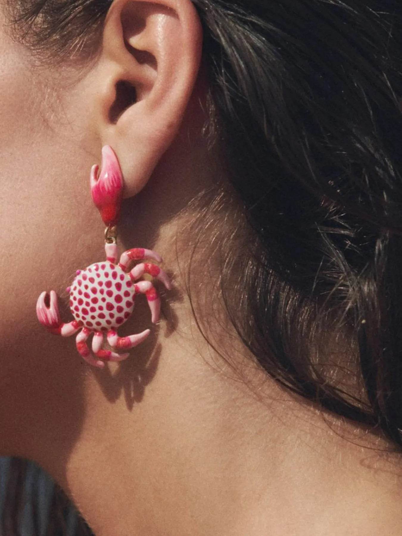 Alloy Crab-Shaped Earrings - ELY VESSA LLC