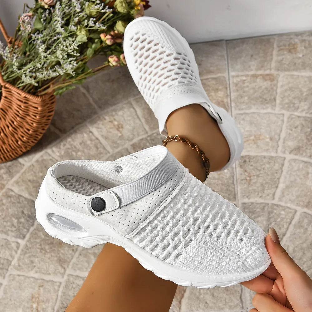 Breathable Mesh Round Toe Sneakers - ELY VESSA LLC