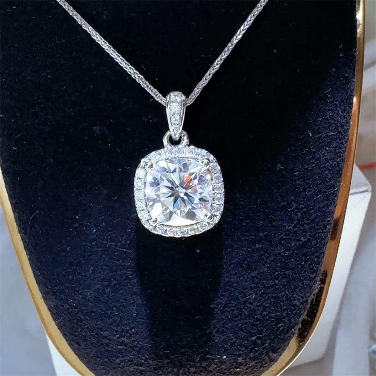 5 Carat Moissanite 925 Sterling Silver Necklace - ELY VESSA LLC