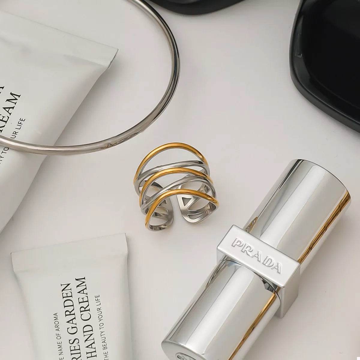 Two-Tone Open Ring - ELY VESSA LLC