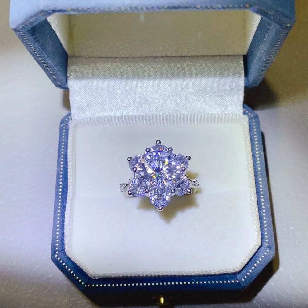 5 Carat Moissanite 925 Sterling Silver Ring - ELY VESSA LLC