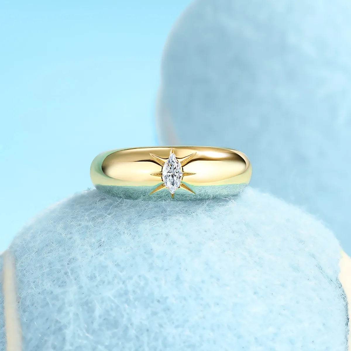 925 Sterling Silver Moissanite Ring - ELY VESSA LLC