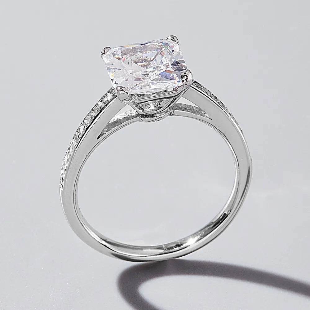 925 Sterling Silver Zircon Ring - ELY VESSA LLC