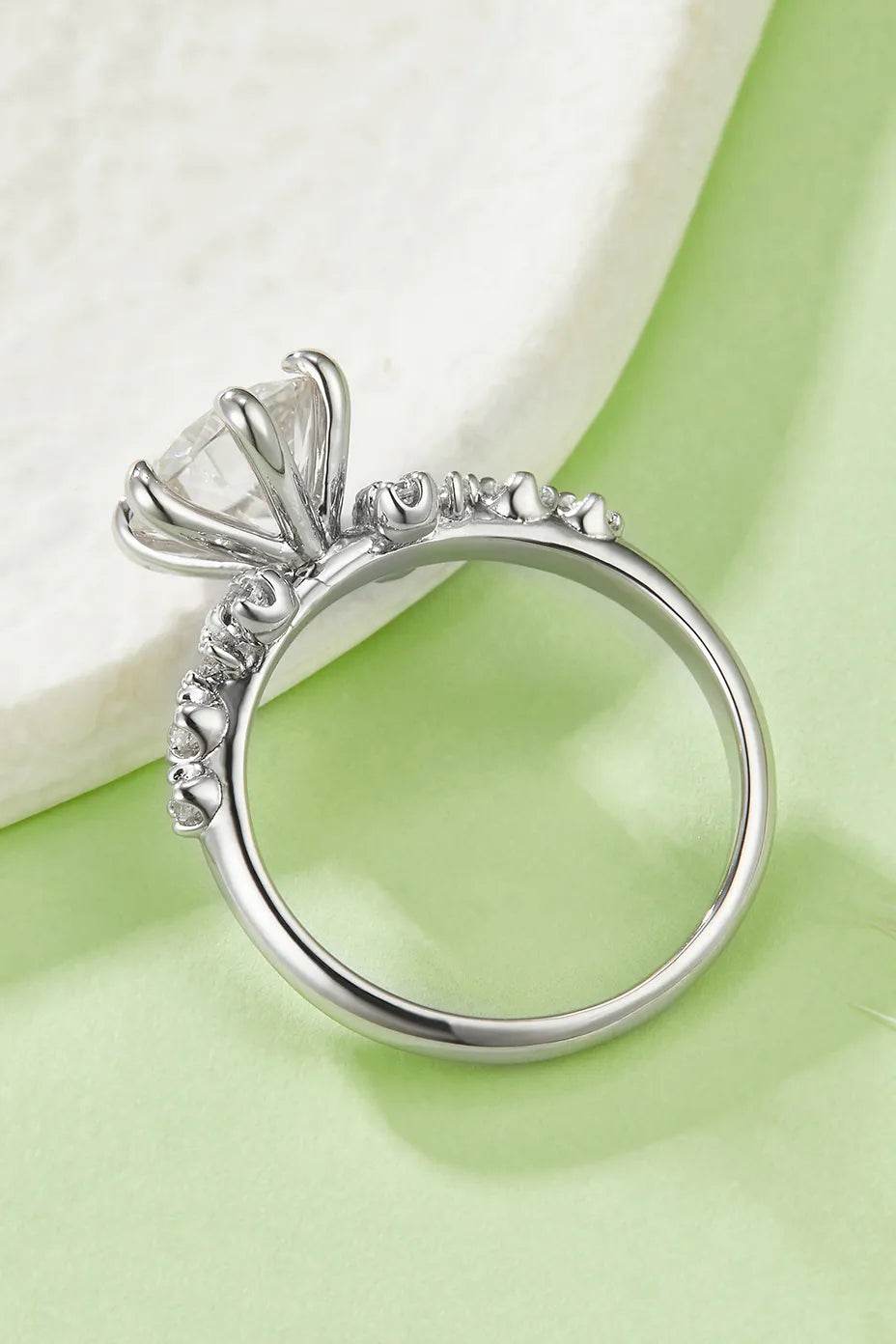 2 Carat Moissanite 925 Sterling Silver Ring - ELY VESSA LLC
