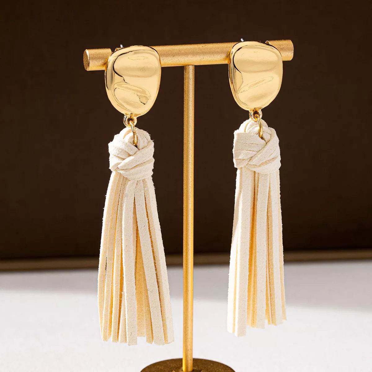 18K Gold-Plated Tassel Earrings - ELY VESSA LLC