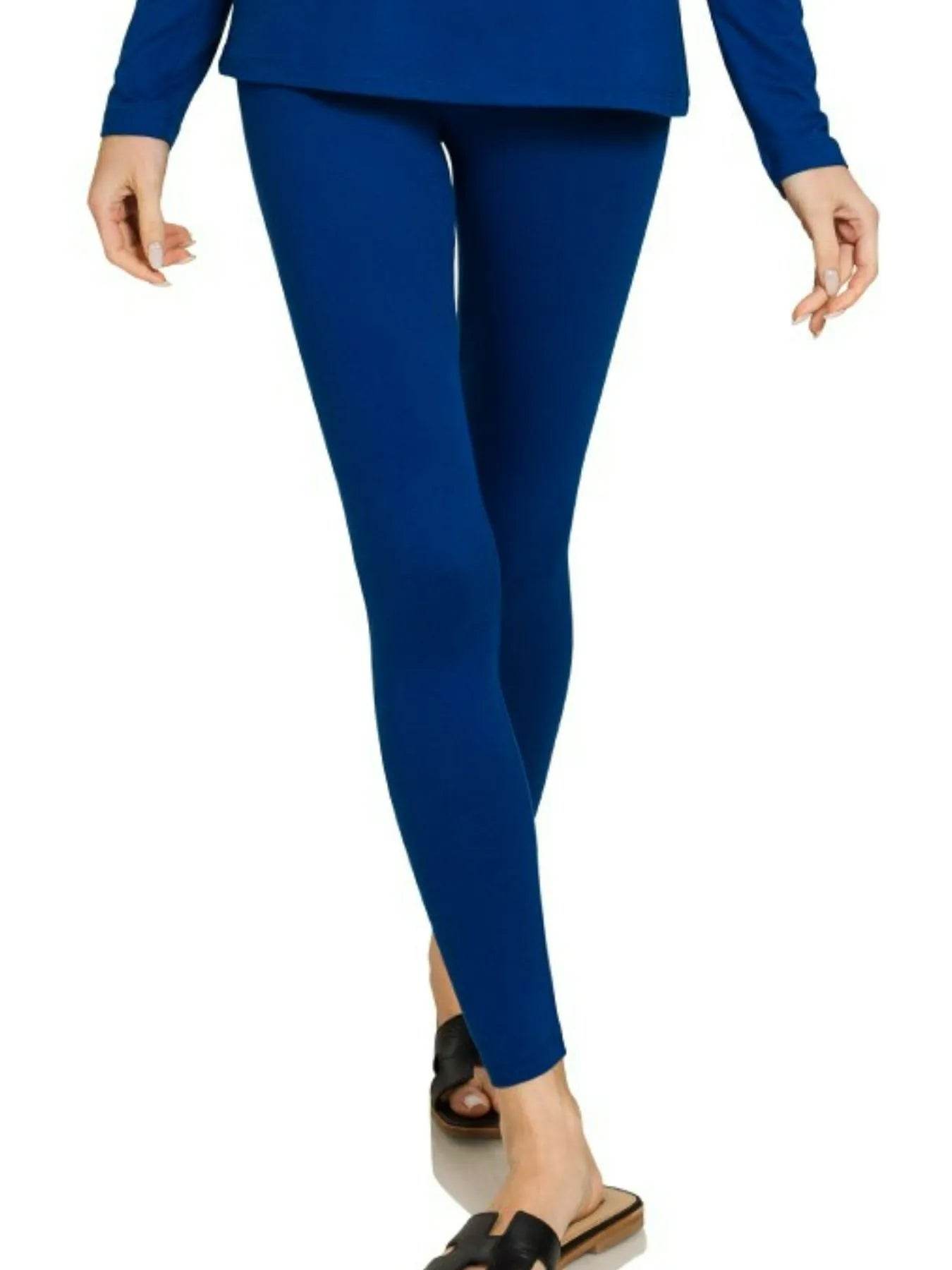 Zenana Microfiber Round Neck Top and Leggings Set - ELY VESSA LLC