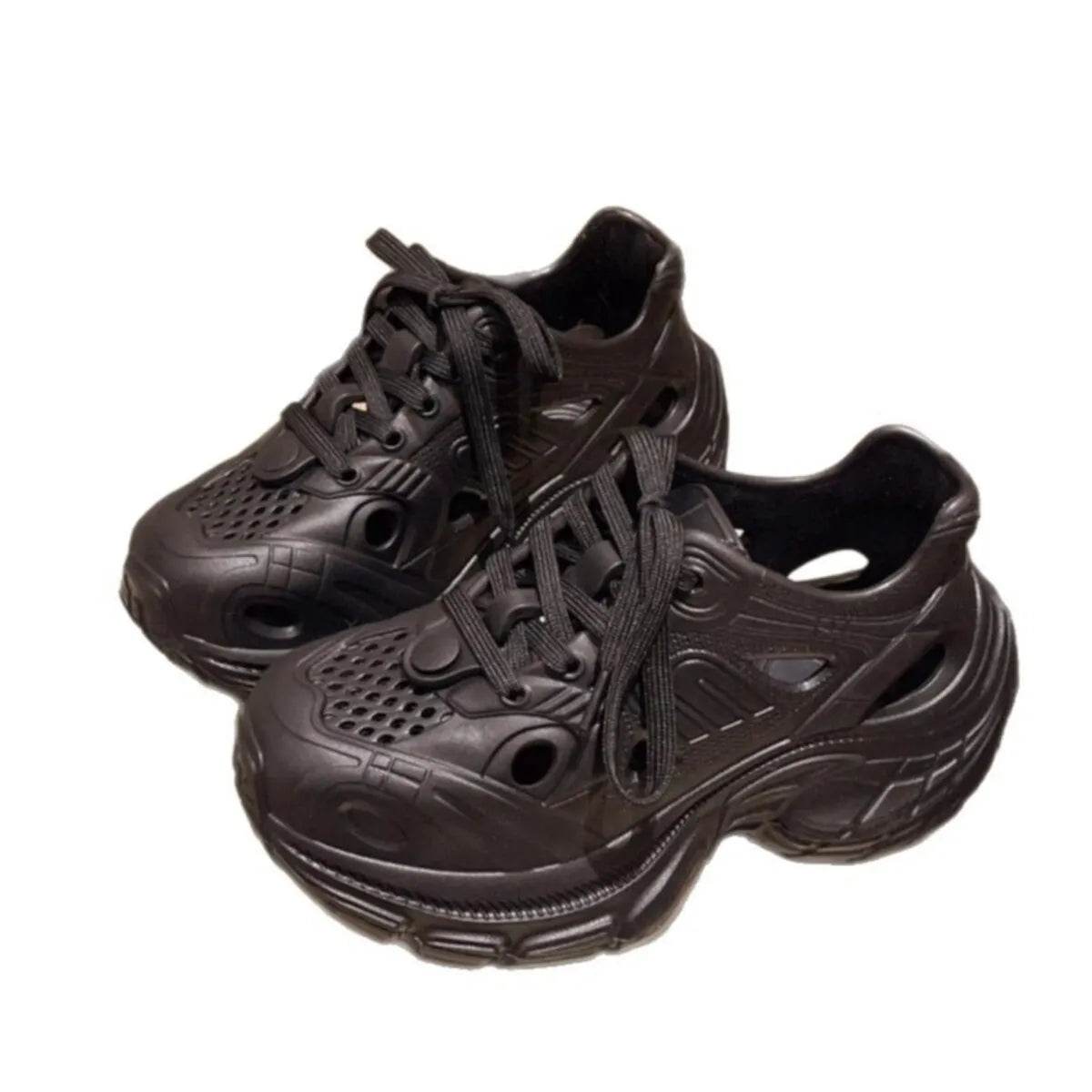 Lace Up Platform Sneakers - ELY VESSA LLC