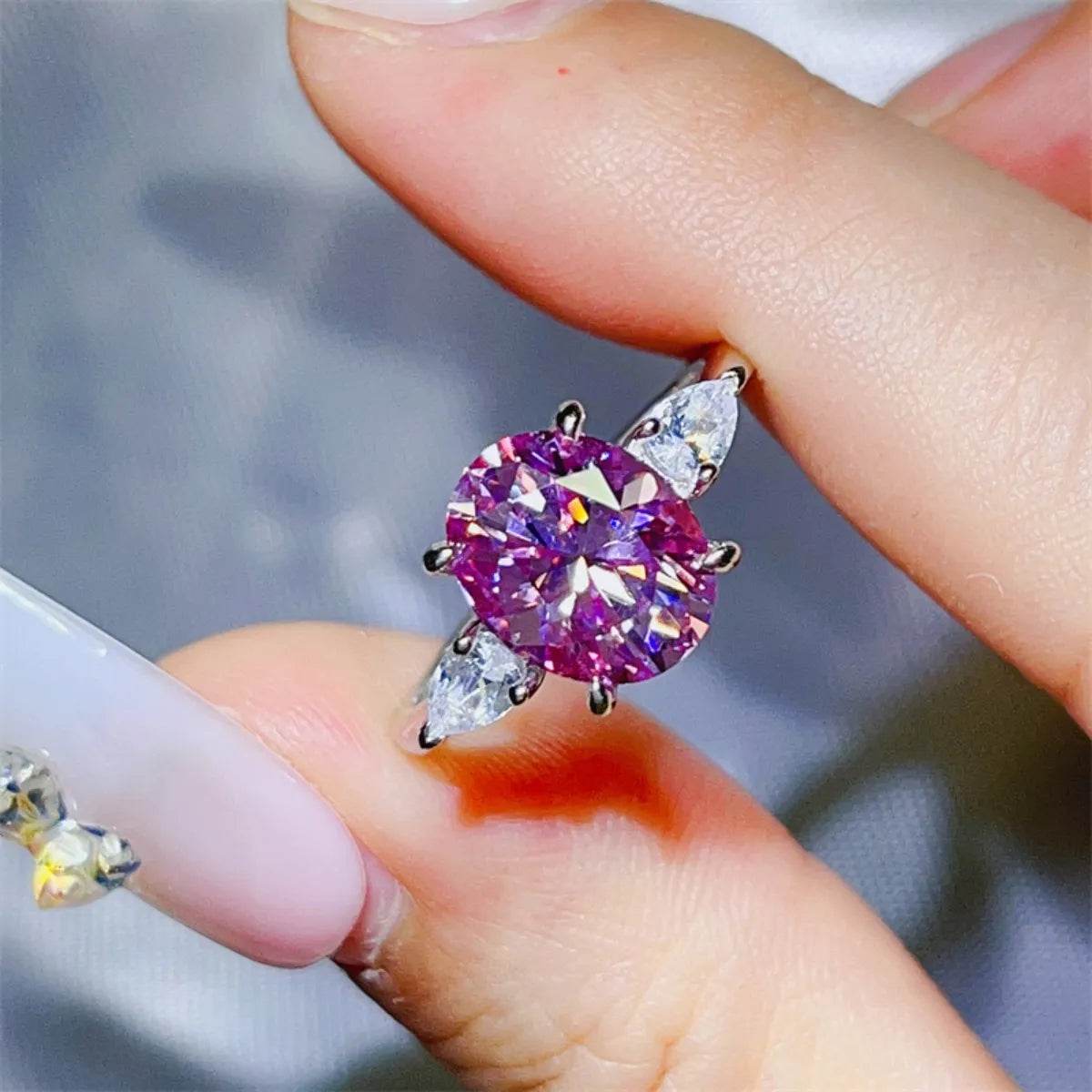 3 Carat Moissanite 925 Sterling Silver Ring - ELY VESSA LLC
