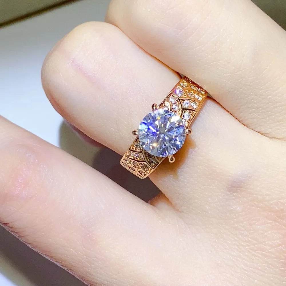 1.5 Carat 925 Sterling Silver Moissanite Ring - ELY VESSA LLC