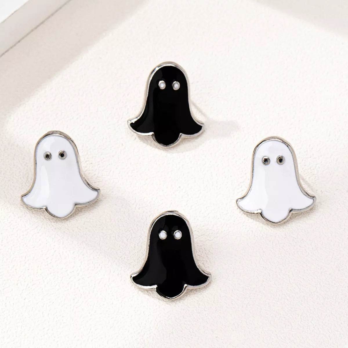 2 Pair Halloween Ghost Stud Earrings - ELY VESSA LLC