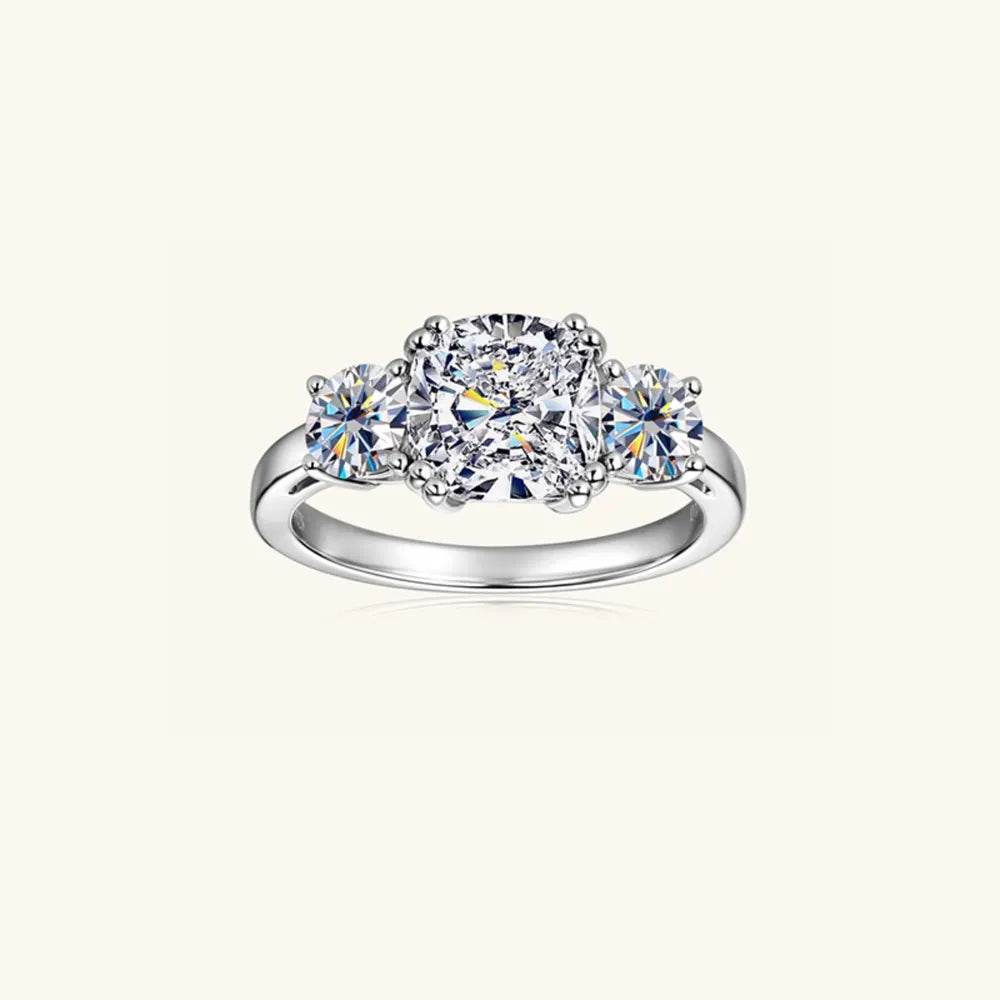 3.5 Carat Moissanite 925 Sterling Silver Ring - ELY VESSA LLC