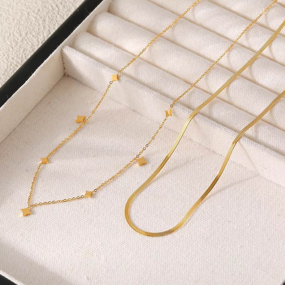 18K Gold-Plated Minimalist Necklace - ELY VESSA LLC