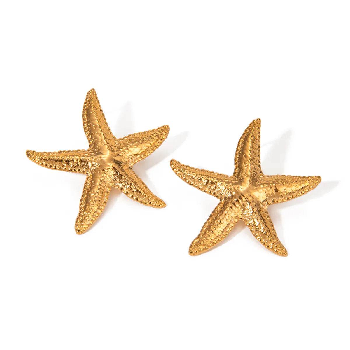 18K Gold-Plated Starfish Stud Earrings - ELY VESSA LLC