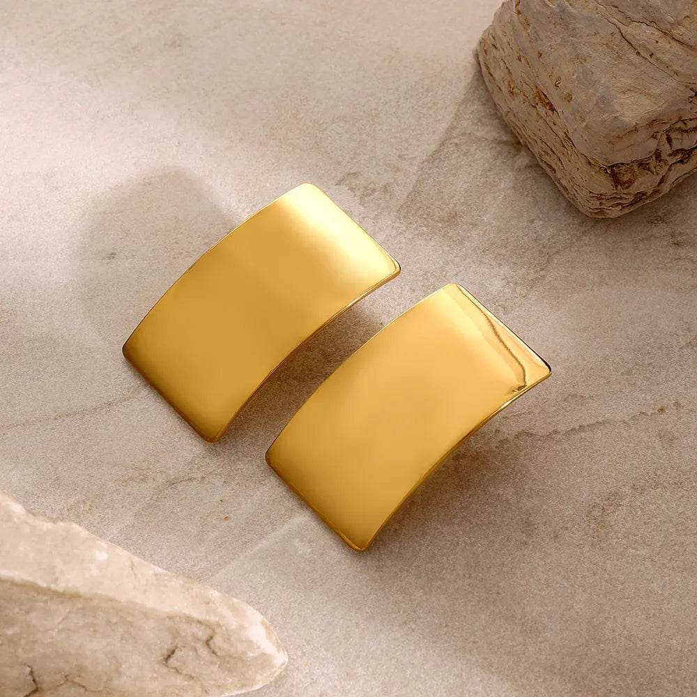Stainless Steel Rectangle Earring - ELY VESSA LLC