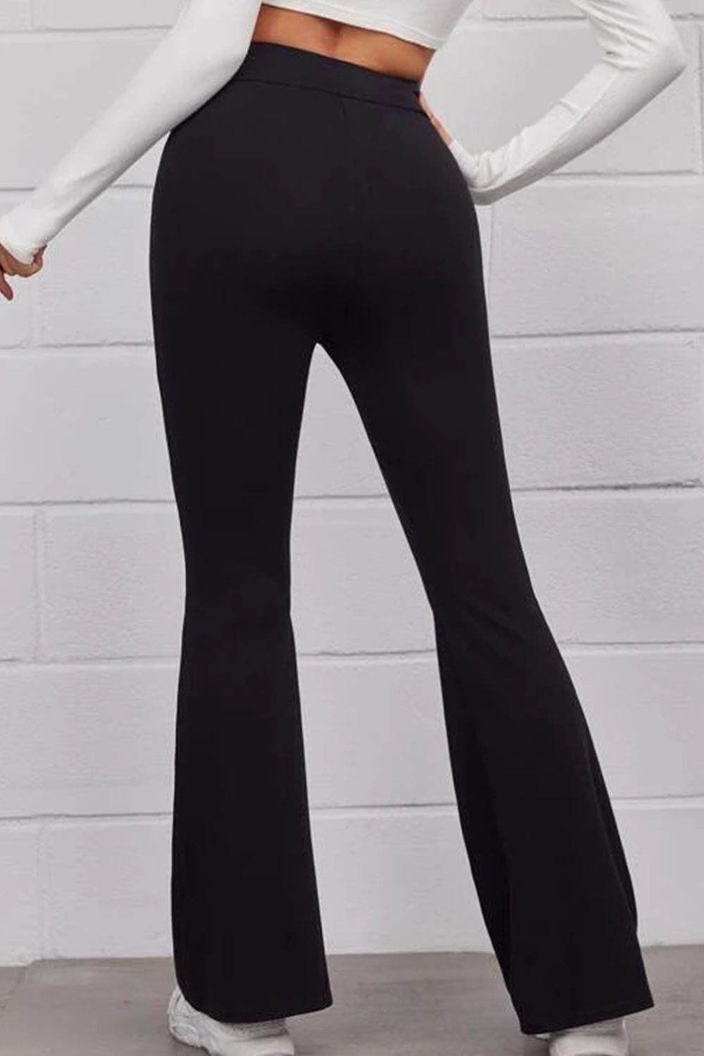 Pull On Flared Pants - ELY VESSA LLC